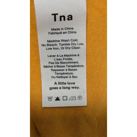 Tna Orange Short Sleeve Mini Dress M - Picture 7 of 8